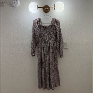 Women’s Brown Gingham Dress